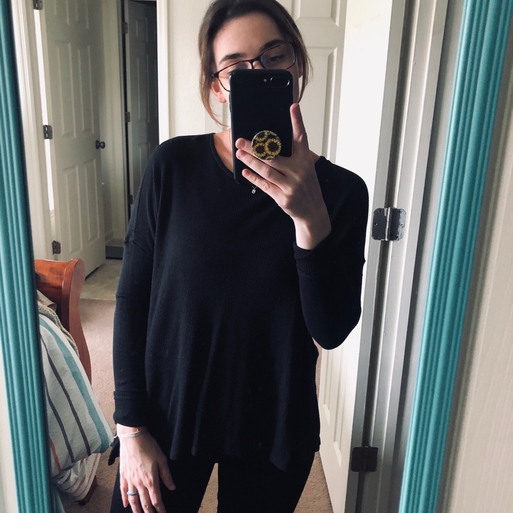 aerie waffle long sleeve top